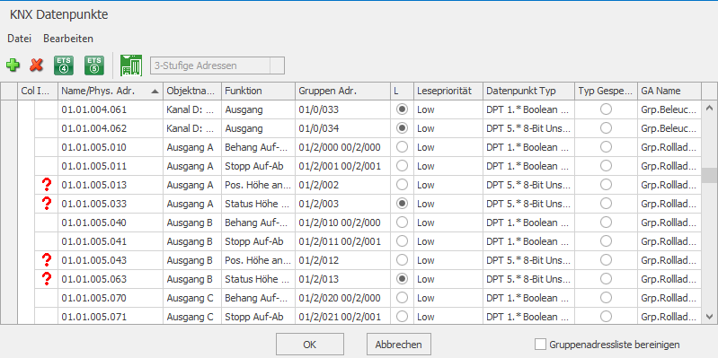 KNX_Datenpunkte