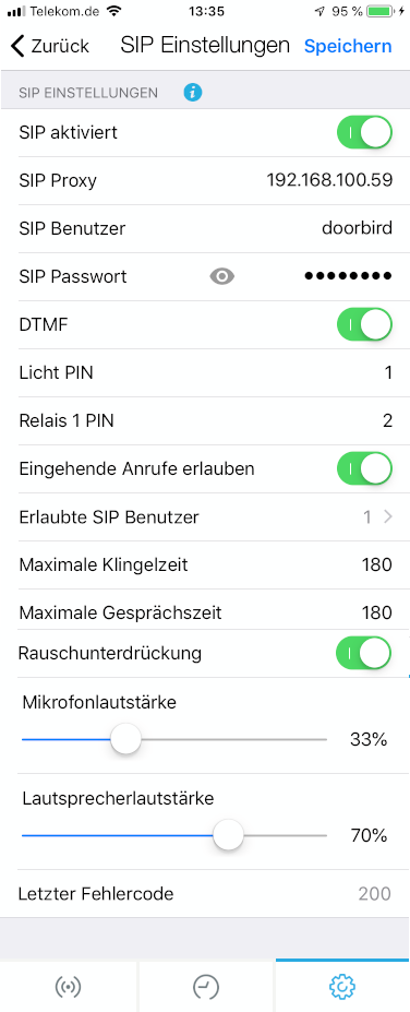 03 SIP Einstellungen