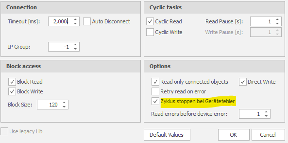 ModbusOptions